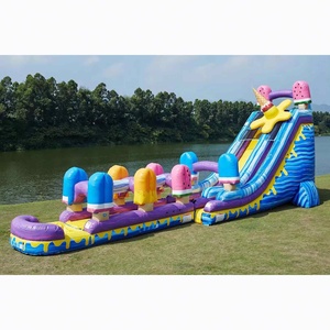 Toboggans gonflables commerciaux toboggan gonflable de taille adulte personnalisé géant d'arrière-cour avec <span class=keywords><strong>piscine</strong></span> - Product Image 3