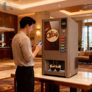 Giá bán buôn cà phê thương mại máy bán hàng tự động điện tự động nóng tự động Cốc Thả đồng xu/hóa đơn/Thẻ tín dụng hệ thống thanh toán - Product Image 3