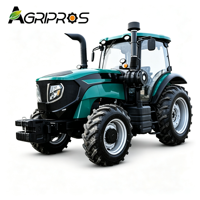 Tracteur 4x4 de 160 CV avec cabine climatisée, GPS haute précision pour grandes exploitations agricoles, labourage de sols lourds, compatible avec plus de 30 équipements