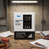 Stabilisateur de tension monophasé TMP90 5000VA 5KVA avec affichage LED, régulateur de puissance automatique AC pour usage domestique
