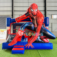 Spider bounce house toboggan combo carnaval jeux structure toboggan jeux chateau gonflable