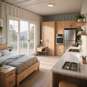 Contenedor <span class=keywords><strong>de</strong></span> oficina modular prefabricado, casa portátil para cobertizo <span class=keywords><strong>de</strong></span> jardín y cabina <span class=keywords><strong>de</strong></span> calle - Product Image 2