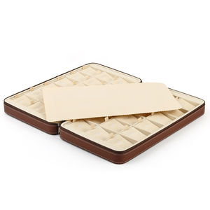 Cou Bois Noir Vitrine Rack Bijoux Cas Acrylique Plateau De Luxe Vitrine Stands Ensemble Armoire Boîte Bijoux Emballage & Affichage - Product Image 6