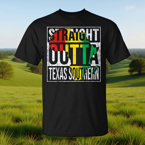 Maglietta Straight Outta Texas Southern nera unisex taglia adulto - Product Image 3