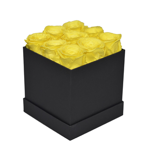 Caja de regalo eterna para siempre de Venta caliente con flor <span class=keywords><strong>inmortal</strong></span> eterna real estabilizada 9 piezas de rosas preservadas en caja cuadrada - Product Image 3