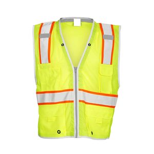 เสื้อกั๊กสะท้อนแสงสำหรับงานก่อสร้าง CITICITY แบบมองเห็นได้ชัดเจน  เสื้อกั๊กนิรภัยตาข่ายสำหรับงานสำรวจแบบทนทาน พร้อมกระเป๋าหลายช่องและซิป - Product Image 2
