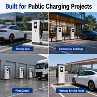 Chargeur DC pour véhicules électriques certifié CE 120 kW, norme européenne CCS2, borne de recharge rapide au sol avec OCPP 1.6J pour flotte commerciale