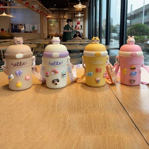 2025 Wholesale New <strong>Glass</strong> <strong>Girls</strong> New Double-layer <strong>Glass</strong> Outdoor Portable Student and Children Youth Water <strong>Glass</strong> Water Bottle - Product Image 6