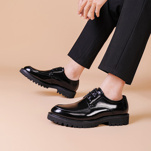 Mocasines con cordones de verano para hombre, zapatos de cuero de estilo británico, punta redonda, informales, de negocios, cómodos, duraderos, elegantes - Product Image 5