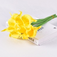 Bulbes de Calla en Gros Mini PU Blanc Toucher Réel Fleurs Artificielles de Calla pour Bouquet de Mariage