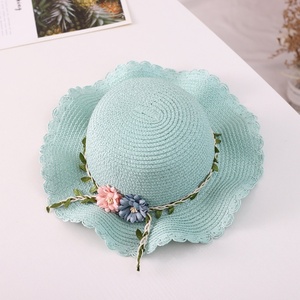 2026 New Children's <b>Hat</b> and <b>Bag</b> Set Summer Wide Brim Beach Straw <b>Hat</b> with Flower and Shoulder Purse <b>Bag</b> for Outdoor - Product Image 4