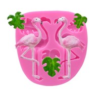 Moules à Fondant Tropical hawaïens en Silicone, flamant rose, feuille de palmier, arbre, ananas, décoration de gâteau d'été