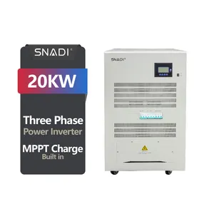 SNADI 20kw Three Phase IGBT Pure Sine Wave inverter LCD Display High Adaptability 20000w Off Grid Low frequency Solar Inverter