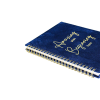 Carnet à spirale rigide en velours doré avec couverture en peluche, journal personnalisé en fourrure, carnet de notes en velours avec estampage à chaud