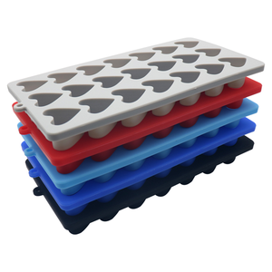Vassoi per cubetti di ghiaccio in Silicone a forma di cuore 21 fori stampo per ghiaccio - Product Image 1