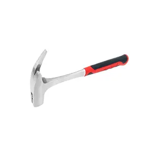 High Quality One-piece Carbon Steel Fiberglass Handle Roofing Hammer