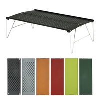 Table pliante extérieure moderne en alliage d'aluminium Mobilier en métal durable et élégant avec panneau pliable pour le camping