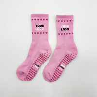 Chaussettes antidérapantes personnalisées avec logo pour femmes - Chaussettes écologiques pour Pilates, yoga, ballet, danse et sports