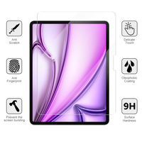 Protecteur d'écran transparent anti-rayures en verre trempé pour iPad Air 2024 13 pouces Air 6th Gen verre de protection pour Apple iPad pro 13