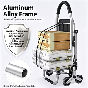 Chariot <span class=keywords><strong>de</strong></span> courses pliable en aluminium JieLai avec roues, idéal <span class=keywords><strong>pour</strong></span> la cuisine et le transport <span class=keywords><strong>de</strong></span> bagages – Nouvelle collection en promotion - Product Image 2