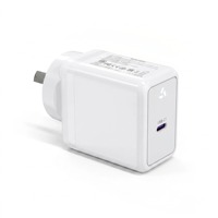 Cargador GaN de 65W Personalizado de Fábrica, Puerto USB-C Único, Enchufe AU, Certificado SAA, Adaptador de Pared de Carga Rápida PD para Laptop y Teléfono Móvil