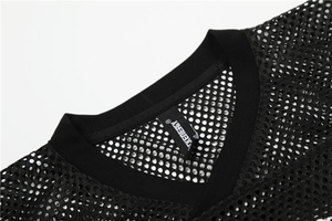 Mới Đến Thoáng Khí <span class=keywords><strong>Polyester</strong></span> Lưới Jersey Nhanh Chóng Khô Mùa Hè V Cổ Trắng Đen Ngắn Tay Áo Người Đàn Ông Của T Áo Sơ Mi - Product Image 4