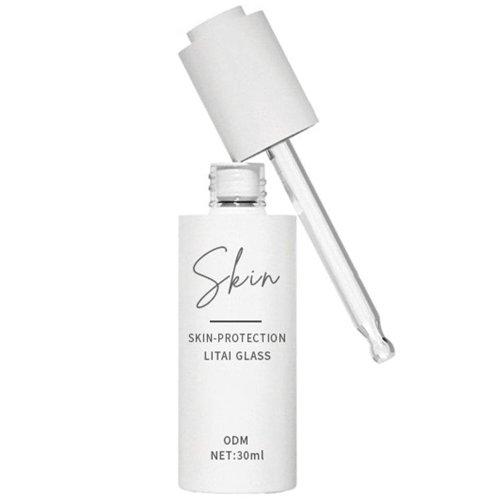 Bouteille en verre blanc mat