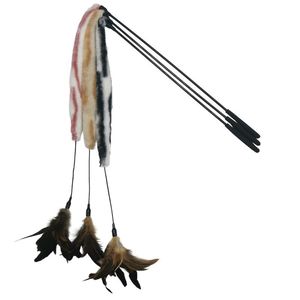 Love Flying Bird <b>Plush</b> Feather <b>Cat</b> Teasing Stick High Elastic Long Rod Sturdy Bite Resistant Interactive Toy - Product Image 1