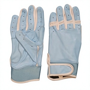 ถุงมือตีเบสบอลหนังสีฟ้าอ่อนคุณภาพสูง QASWA SPORTS พร้อมโลโก้สั่งทำ ข้อมือสั้น สำหรับผู้ใหญ่ เล่นกลางแจ้งในสนาม - Product Image 1