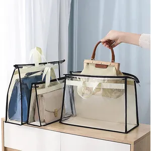 YASEN Custom High Quality Dust Bag Clear Thickened Non Woven PVC Transparent Storage Organizer For Handbags Purse