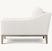 Fauteuil simple en bois et tissu de style nordique, durable, pour salon, appartement, hôtel