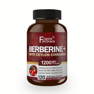 Cápsulas de Berberina con Etiqueta Personalizada y Canela de Ceilán, 120 Cápsulas Vegetales para Mujeres y Hombres, Suplemento de Berberina - Product Image 1