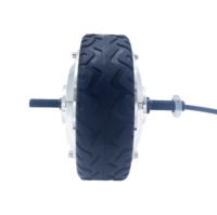 48V 500W 6.5 Inch Brushless DC Encoder Hub Motor Low Speed High Torque Permanent Magnet for Ride Trolley AGV Logistics Vehicle