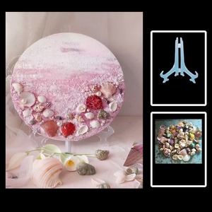 Bán Buôn Vòng Cảnh Biển Tùy Chỉnh Tường Vải Nghệ Thuật Cảnh Biển Vòng Trang Trí Bức Tranh Thiết Lập Sơn Với Khung Gắn - Product Image 2