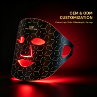Masque de luminothérapie anti-âge à lumière rouge, masque facial en silicone LED, 850 nm, infrarouge proche, appareil de beauté pour les soins à domicile