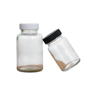 Muestra Gratuita de Frasco de Vidrio Transparente de Boca Ancha con Tapa de Plástico <span class=keywords><strong>para</strong></span> Pastillas, Cápsulas, Tabletas Farmacéuticas, Envase de Medicamentos - Product Image 4