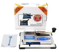 Meilleure vente 8mm argent main métal rectangulaire Cigarette rouleau manivelle Cigarette roulant tabac Machine