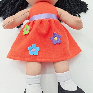 Muñeca de Trapo Personalizada de 28 cm, Hermosa Muñeca de Peluche, Muñeca Negra, Muñeca Americana - Product Image 6