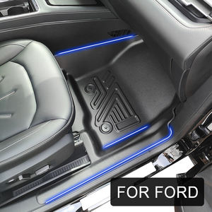 Tapis de sol de voiture personnalisés en TPE 5D antidérapants et imperméables, ensemble complet 4 pièces avant et arrière, pour <span class=keywords><strong>Ford</strong></span> EDGE 2013 et plus - Product Image 2