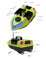 Bateau d'appât de pêche télécommandé longue distance de 500m avec retour automatique intégré 5200 MAh bateau d'appât de batterie de grande capacité