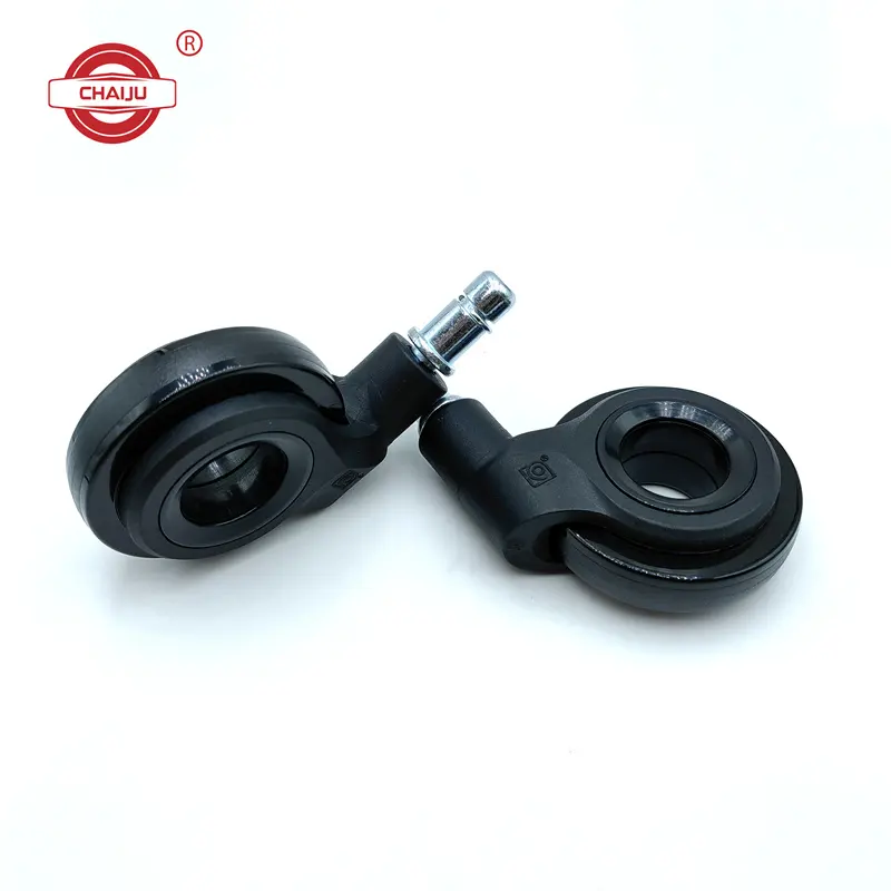 Factory Price 2.5 Inch Office Furniture Chair Casters Transparent PU Caster Wheels With Brake