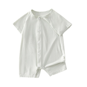 Mameluco de Bebé de Manga Corta, Fibra Modal, Delgado, Suave, Unisex, Recién Nacido, Clase A, Tejido de Punto, Ropa de Verano - Product Image 5