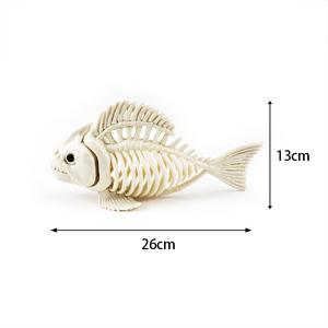 <span class=keywords><strong>Esqueleto</strong></span> de pez de Halloween, <span class=keywords><strong>huesos</strong></span> de plástico de animales <span class=keywords><strong>con</strong></span> articulaciones deformables para decoraciones de Halloween, accesorios de fiesta - Product Image 4