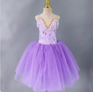 Nuevo Vestido de Ballet Clásico Largo Giselle Profesional para Niñas, Tutú Elegante - Product Image 5