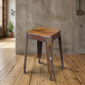 Antique-Style Industrial & <b>Vintage</b> Fabric Ottoman Living Room Furniture Adjustable <b>Stool</b> Farmhouse Apartment Villa - Product Image 2