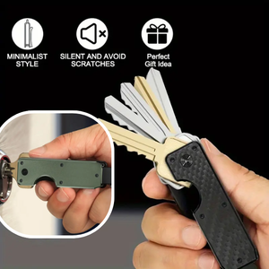 Sợi Carbon Thông Minh Tối Giản Sáng Tạo Nhỏ Gọn Kim Loại <span class=keywords><strong>Key</strong></span> Organizer Chủ Keychain Bảo vệ 2-6 Phím - Product Image 4