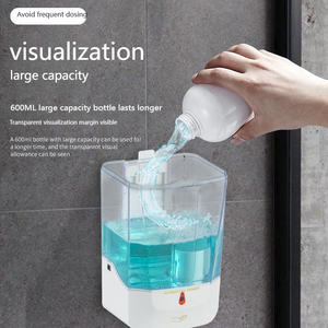 Nuevo Dispensador de Jabón Automático sin Contacto de Gran Capacidad de 700 ml, Dispensador con Sensor Infrarrojo a Prueba de Agua, con Batería, para Baño - Product Image 3