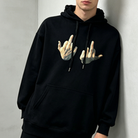 Hoodie Unisex Custom Print Katun Tebal 550GSM Cepat Kering Bernapas Gaya Streetwear Grosir
