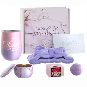 2023 ideas personalized scented candle Spa presents for women Wholesale Custom innovative Christmas gifts Set for girls