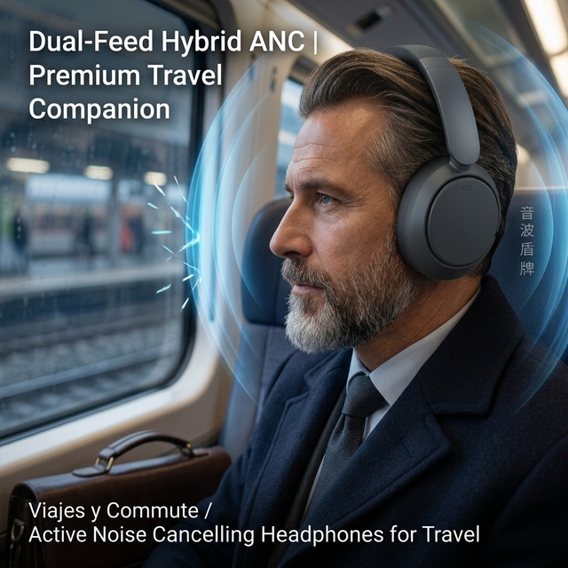 OEM Custom Logo ANC Headphones Over Ear Wireless Noise Reduction Headset for Holiday Gifting Bulk